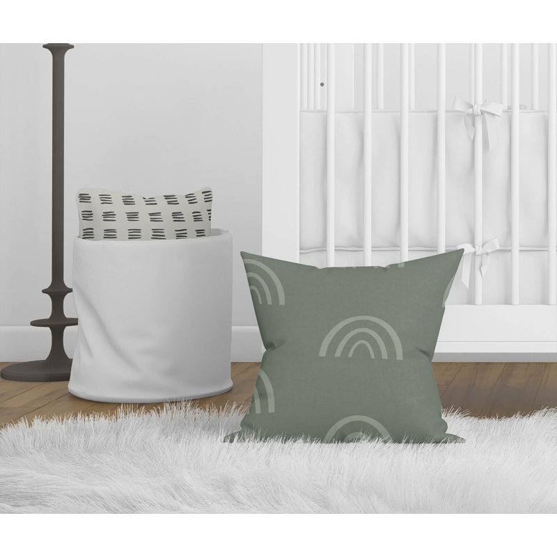 Coussin Plain Bows, Chimichurri / vert, H 20 po x l 20 po