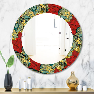 Miroir traditionnel coloré