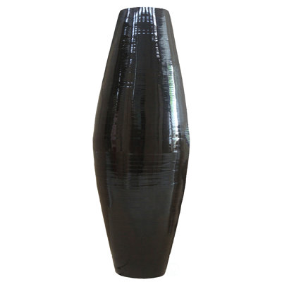 Teebar Handcrafted Tall Cylinder Bamboo Floor Vase – Elegant Decorative Accent for Home Offices, Hotel Lobbies, and Spa Spaces – Perfect Decor for Living Room Dining Room Entryway or Hallway