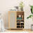 Sideboard Cabinet With Storage, 34 Inch Wine Bar Cabinet With Wine Racks, Buffet Cabinets For Home, Living Room-1701222462