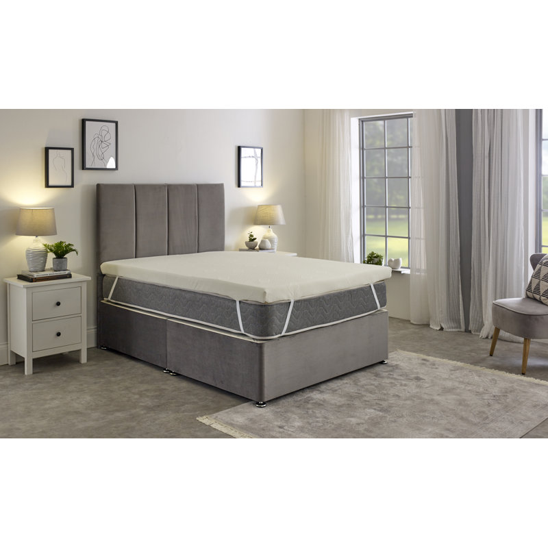 Bundeena White Noise 1" Deep Memory Foam Mattress Topper, Small Double (4')