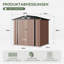 6.5 ft. W x 4 ft. D Steep Slope Metal Traditional Storage Shed 