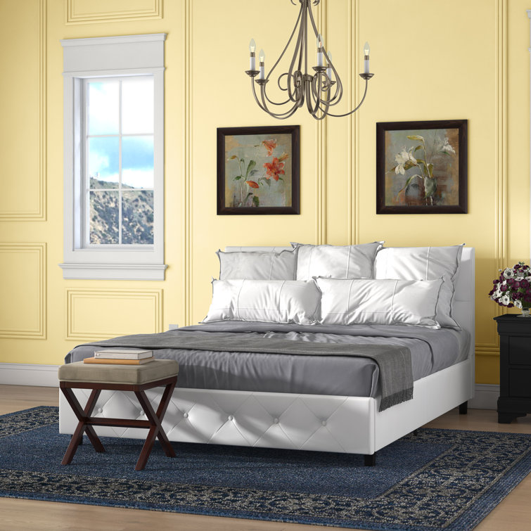 Salina Tufted Upholstered Low Profile Platform Bed king size (incomplete box 1 of 2 only)