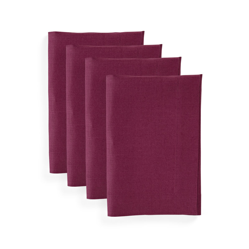 Diana - 100% Pure Linen Dinner Napkins, Beet