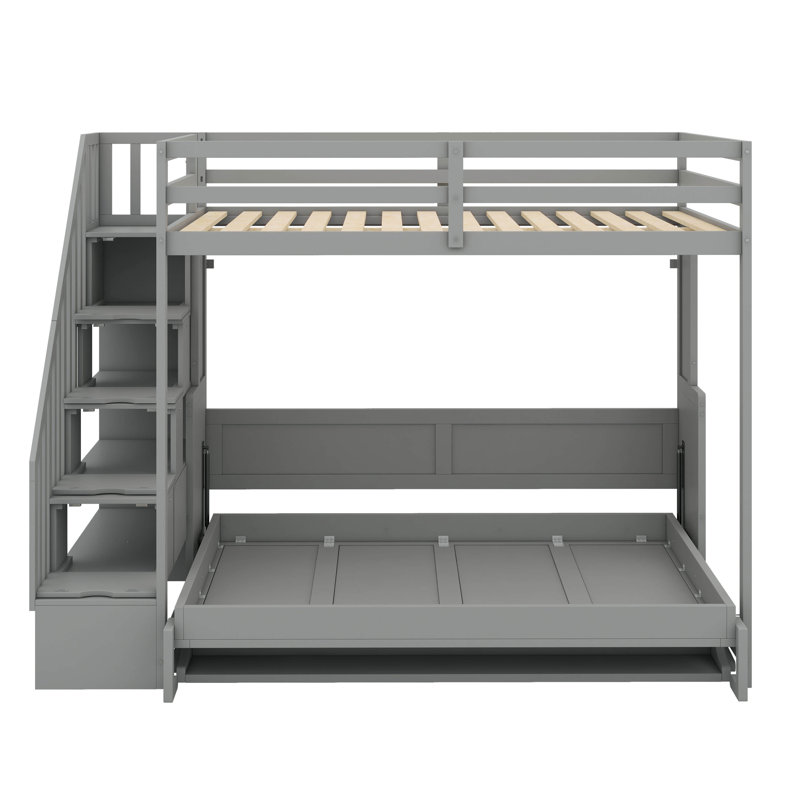 Lit escamotable double complet avec levage hydraulique intégré et bureau intégré