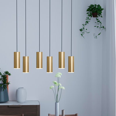 Luminaire suspendu cylindre grappe 6 lumières Bludovice