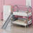 House-Shaped  Bunk Bed with Slide and Storage Staircase-1931042020