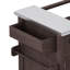 Chariot de barbecue extérieur en bois massif de 55,4 po avec plateau en acier inoxydable, étagère à épices, tiroir, étagères réglables et porte