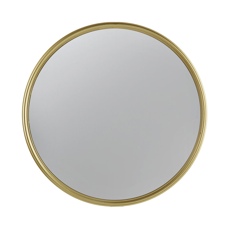 D11" Gold Round Mirror