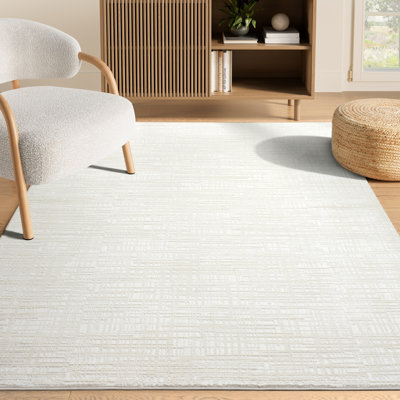 Tapis crème tissé texturé Abani Jceura