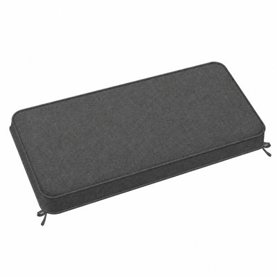 Coussin de banc sur mesure de 7,6 cm de hauteur avec double passepoil et 2 attaches pour coussin, pour sièges d'intérieur et d'extérieur.