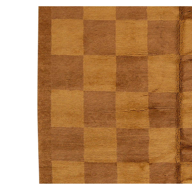 Handmade Wool Checkered Area Rug