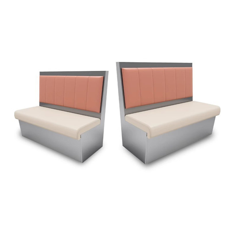 Banc rembourré en similicuir de style industriel