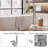 GarveeHome Freestanding Tub Filler, Brushed Nickel Floor Mount Waterfall Bathtub Faucet with Square Handheld Shower Mixer Taps, Single Handle