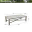 Table basse rectangulaire en aluminium 51 po x l 25,5 po avec plateau en béton
