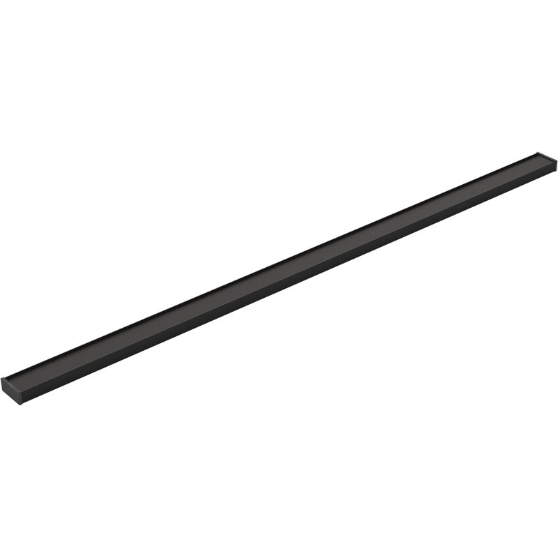 Linear Grid Shower Drain, Matte Black