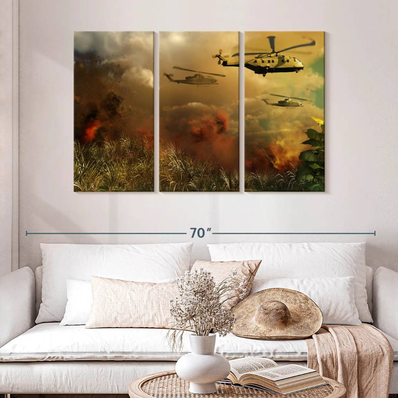 Lelar Helicopter Rescue Fleet, 32" H x 50" W