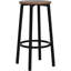 Tabourets de bar, ensemble de 2 chaises de bar, tabourets de cuisine à hauteur ronde avec repose-pieds, tabourets de bar pour le petit-déjeuner, structure en acier robuste, pour salle à manger, cuisine, fête, assemblage facile, brun rustique.