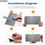 Carrelage mural en composite de PVC 3 x 6 po Peel and Stick Backsplash-110145829