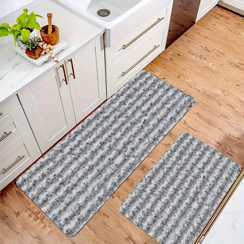 Abstract Texture, Kitchen Mats Set Of 2