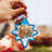 4'' Glass Hanging Figurine Ornament