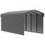 Abri d'auto en acier avec 2 ensembles de parois latérales, 10 x 24 x 9-100015420