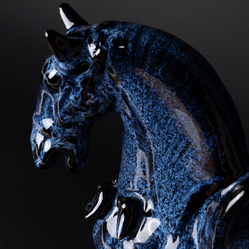 Blue Abstract Ceramic / Porcelain Decorative Object
