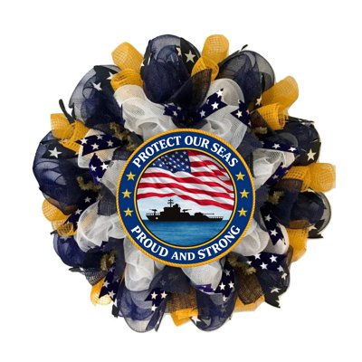 Couronne de fierté et de protection militaire inspirée de la marine