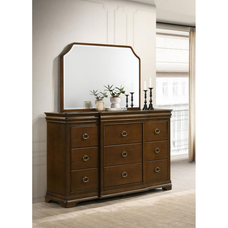 Commode 11 tiroirs avec miroir Pearce