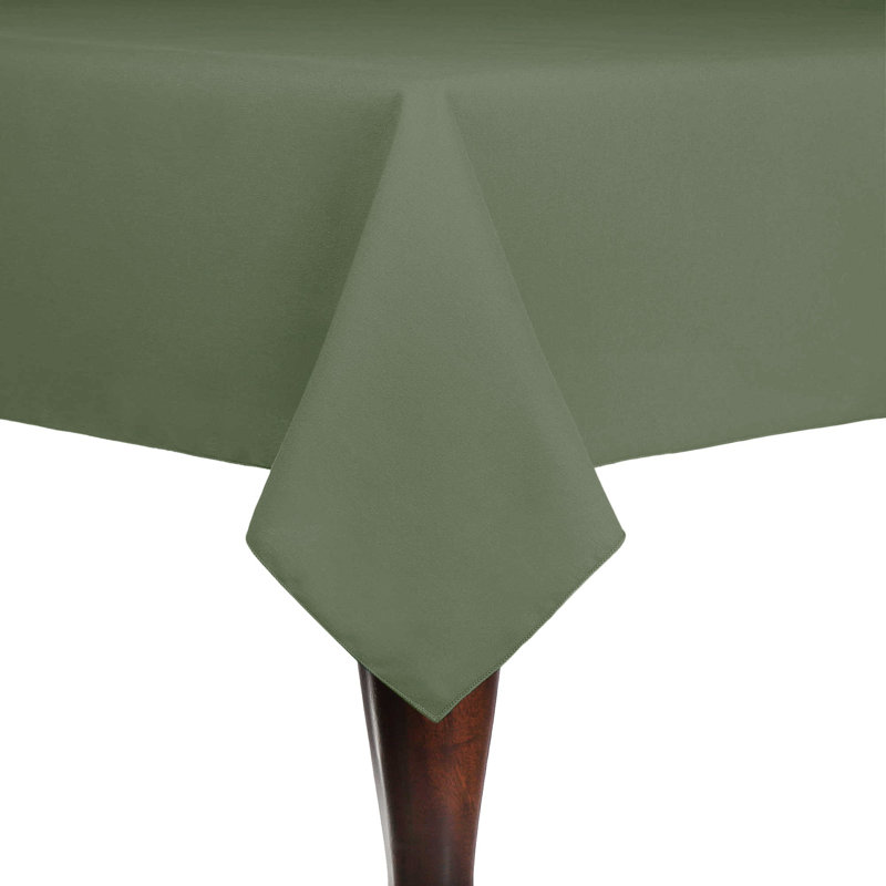 Yasser Rene Solid Color Square Tablecloth, 90'' x 90'', Hunter Green, 5