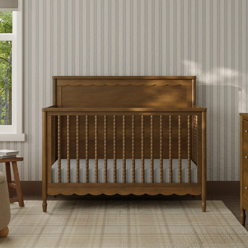 AMBROSIA 4 -in-1 Convertible Crib, Natural Walnut