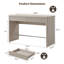 Bureau moderne cannelé avec 2 tiroirs cachés l 48,86 po Cesiro-1862708019