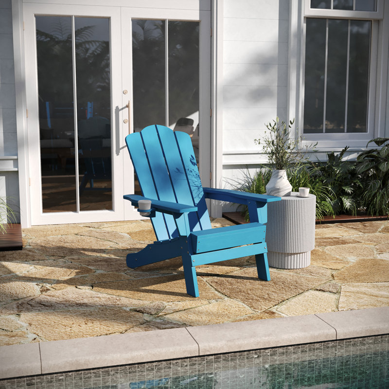 Collis Outdoor Adirondack Chair, Blue