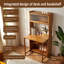 Bureau en noyer de style chinois pliant en bambou