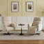 Fauteuil inclinable électrique pivotant, inclinable électrique avec charge USB et de type C, fauteuil d'appoint pivotant en velours pivotant à 360 ° pour le bureau à domicile et le salon, facile à assembler, beige-1552142294