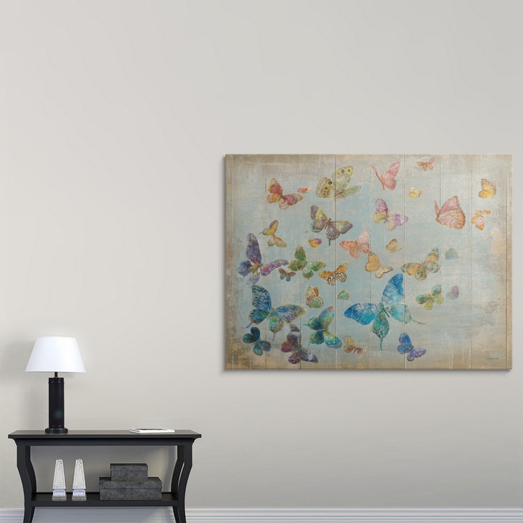« papillons », impression Danhui Nai, H 18 po x l 24 po x P 1,5 po, Toile