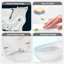 Toilette allongée monobloc à double chasse haute efficacité blanc brillant - 28,74 x 13,78 x 27,17