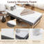 Lit pliant avec matelas (75 x 38 pouces), portable avec housse de rangement et structure en métal, idéal pour les adultes, aucun sommier requis, soutien solide-1761456856