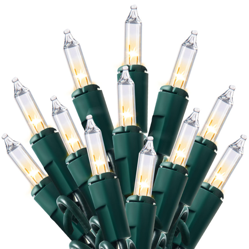 Guirlande de Noël transparente, guirlande lumineuse 100 lumières blanc chaud, 21,4 pi, 100 lumières 