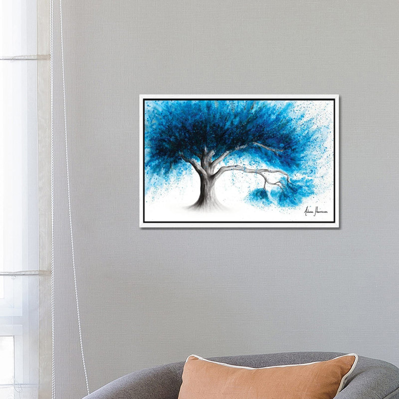Dreamy Night Tree by Ashvin Harrison - Print on Canvas, White Framed, 66.04 cm H x 45.72 cm W