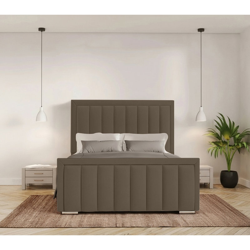 Yatton Upholstered Bed, Double (4'6), Mole
