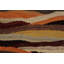 Tapis orange en laine noué à la main à motif camouflage Madilene 8 pi 3 po x 9 pi 11 po Madilene