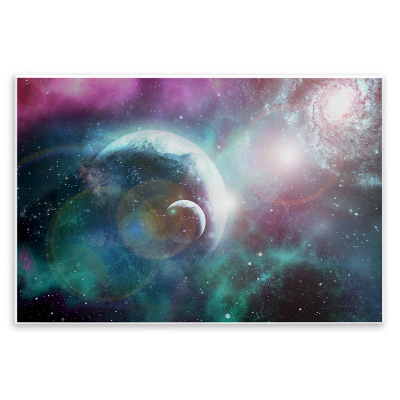 Plaque murale Eclipsing Cosmos Planets, design par Ali Chris, H 13 po x l 19 po