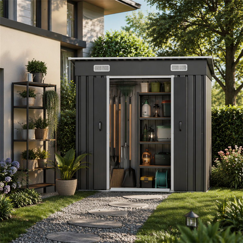 6X4ft Metal Shed