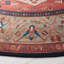 Tucson Heirloom Machine Washable Non-Slip Area Rug In Rust & Blue-1620728466