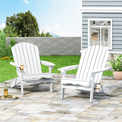 Mccombs Acacia Foldable Outdoor Adirondack Chair