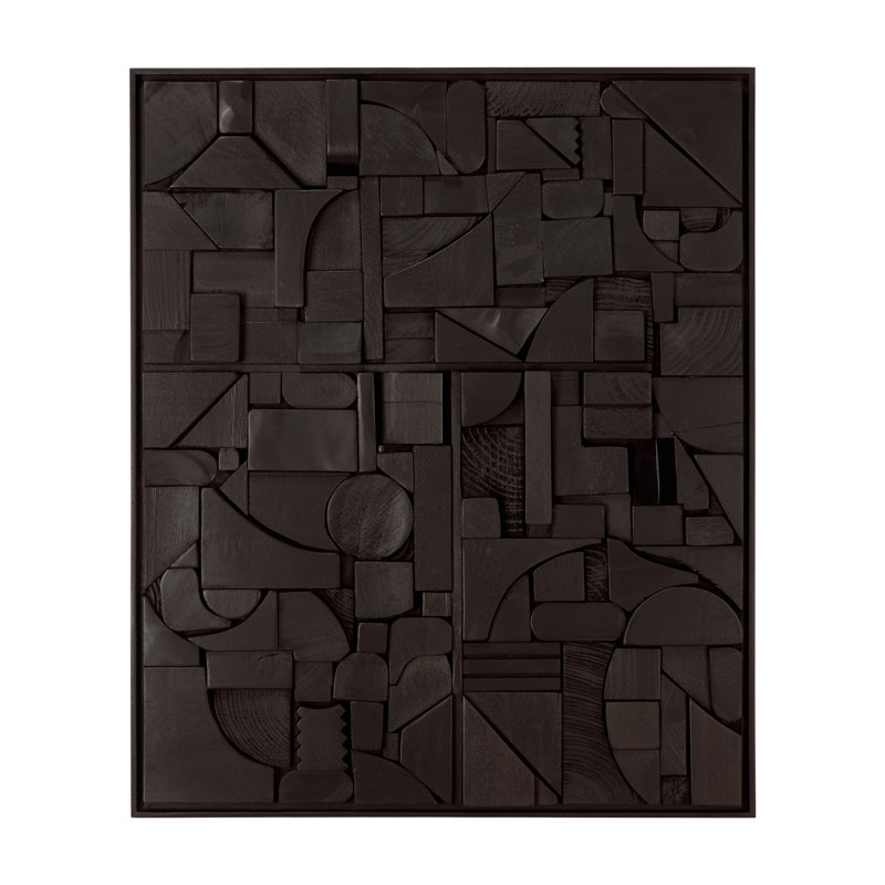Handmade Solid Wood Wall Decor, Black