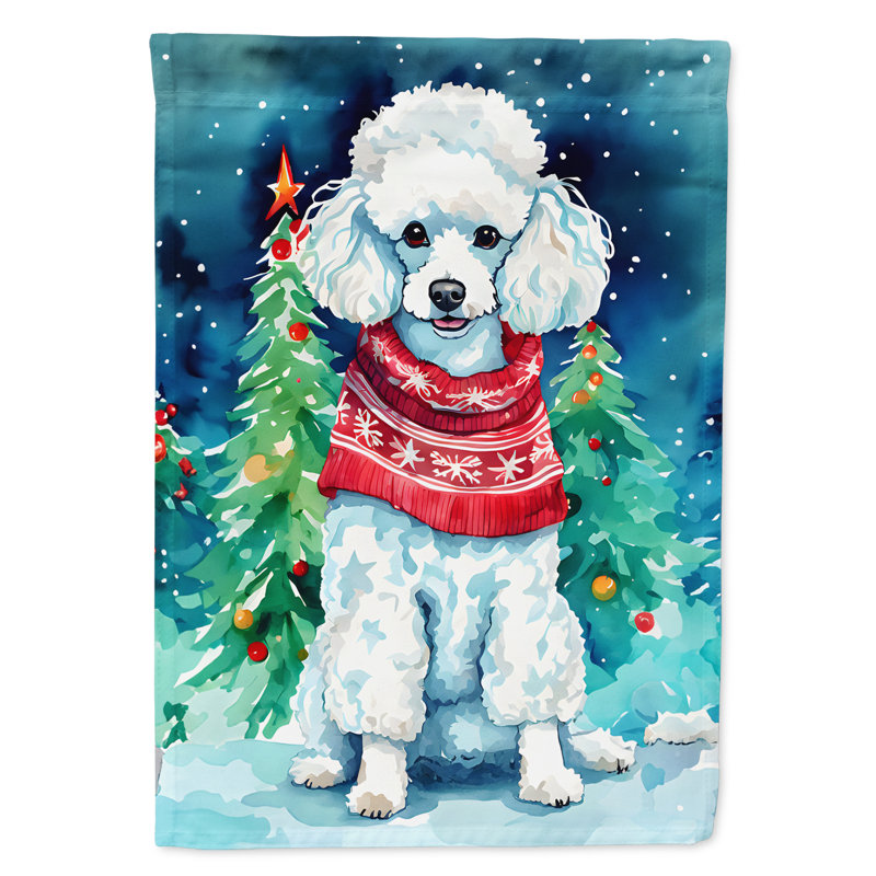Polyester double face Noël, H 15,5 po x l 11,25 po