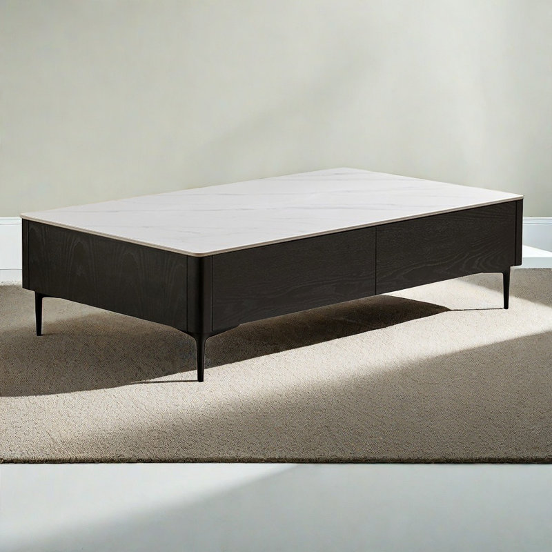 Table basse très simple, Noir, noir, noir, noir