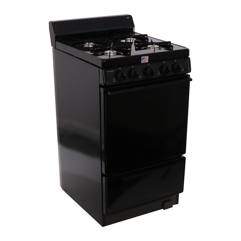 Cuisinière à gaz 20 po, Black
